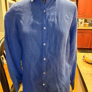 Elegant Blue Button Down Shirt for Women